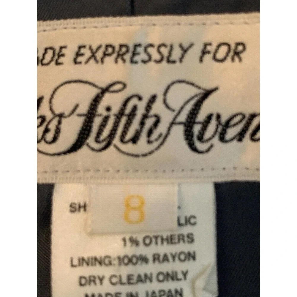 Vintage Exclusive Saks Fifth Avenue Wool Blend Pink Black Plaid Size 8 - Picture 3 of 10